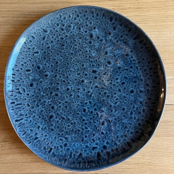 IKEA Blue Reactive Glaze 12” Large Stoneware Serving Plate - Modern Unique - Picture 5 of 8